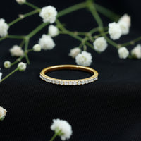 Lab Created Diamond Simple Eternity Ring in Pave Setting