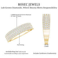 Brilliant Cut Lab Grown Diamond Classic Wedding Band Ring