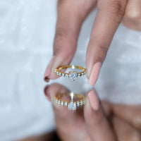 Lab Grown Diamond Heart Promise Ring With Side Stones
