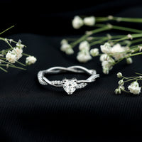 5 MM Heart Shaped Diamond Ring For Women