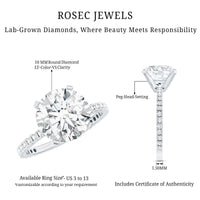 4 Carat Lab Grown Diamond Engagement Ring
