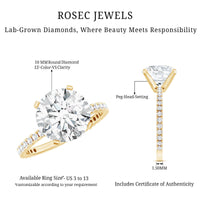 4 Carat Lab Grown Diamond Engagement Ring