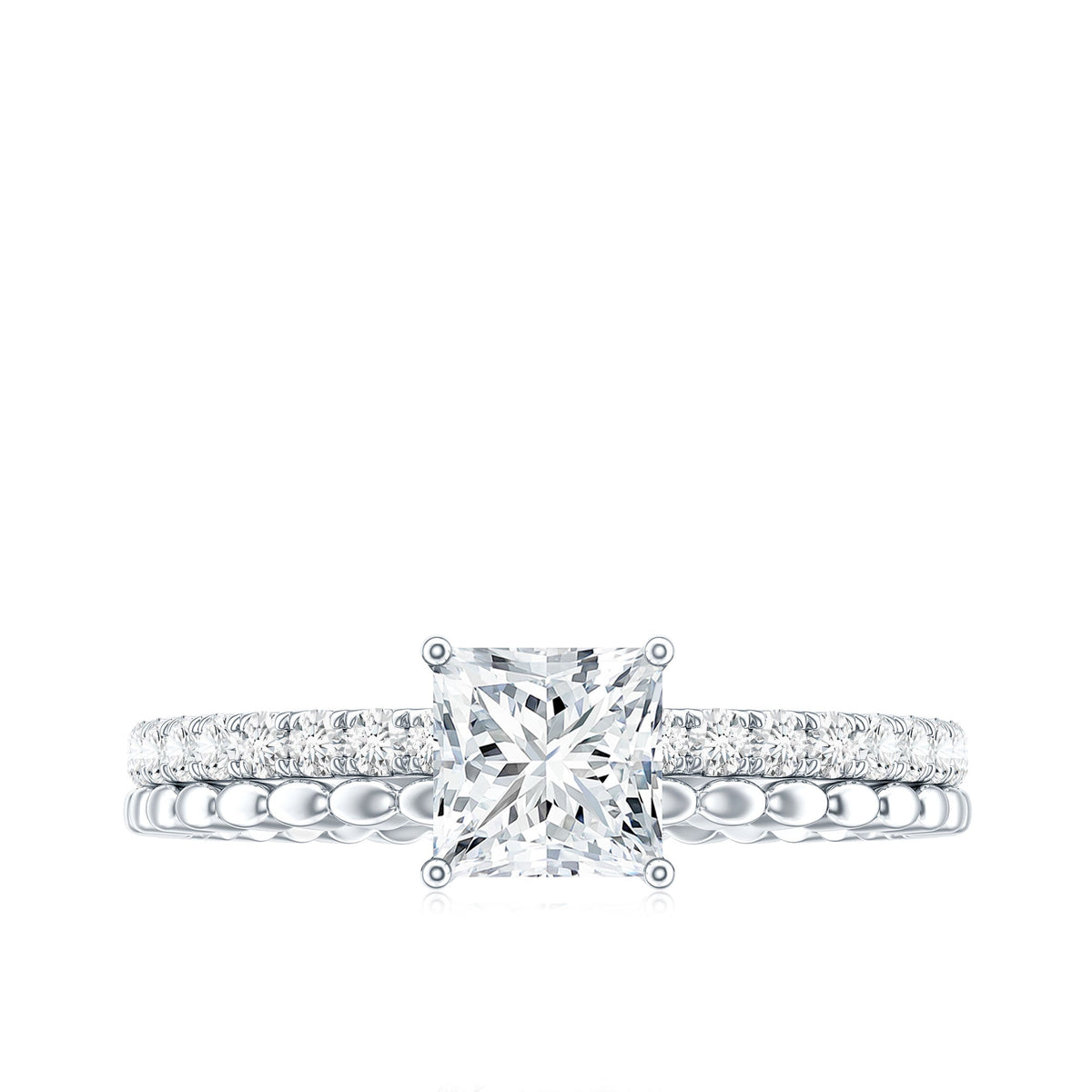Princess Cut Lab Grown Diamond Promise Ring With Certificate