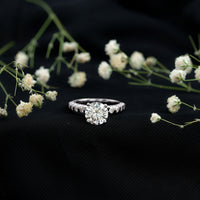 Certified 7 MM Lab Grown Diamond Solitaire Engagement Ring