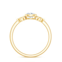 Certified Cushion Cut Diamond Knot Promise Ring