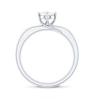 Lab Grown Diamond Solitaire Ring With 4 Prong Diagonal Set