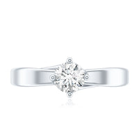 Lab Grown Diamond Solitaire Ring With 4 Prong Diagonal Set