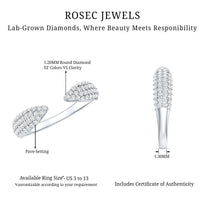 Lab Created Diamond Wedding Wrap Ring For Women