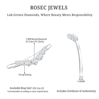 Certified Brilliant Cut Lab Grown Diamond Wedding Band Enhancer