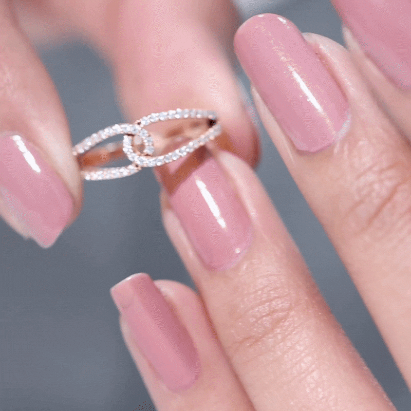 Brilliant Cut Lab Created Diamond Knot Anniversary Ring for Her