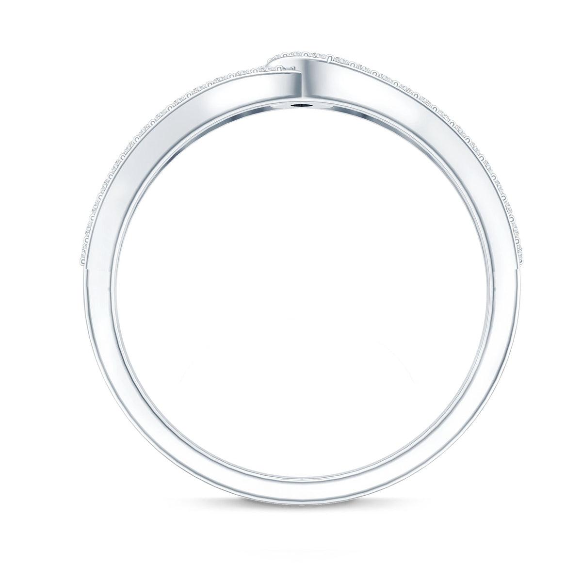 Brilliant Cut Lab Created Diamond Knot Anniversary Ring for Her