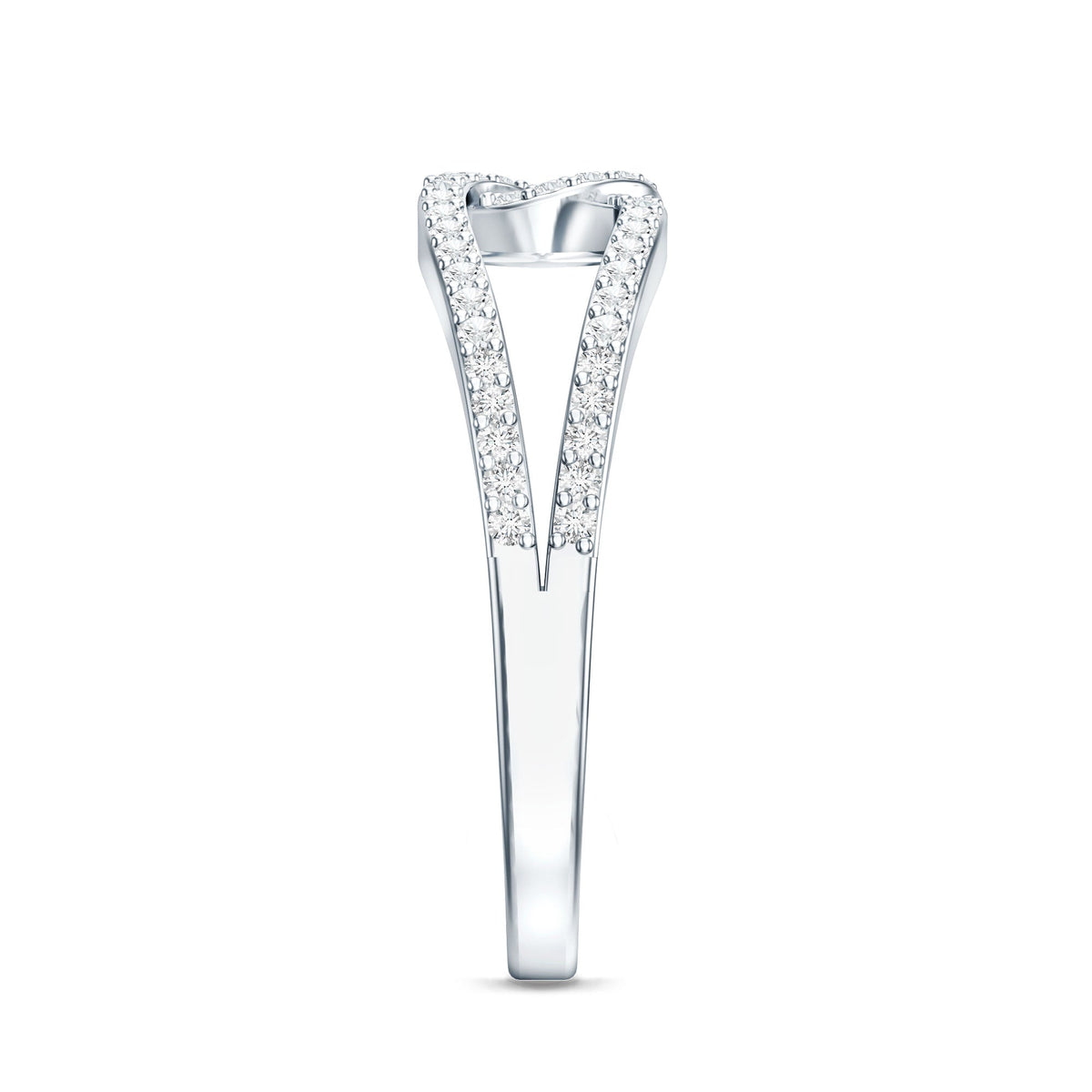 Brilliant Cut Lab Created Diamond Knot Anniversary Ring for Her
