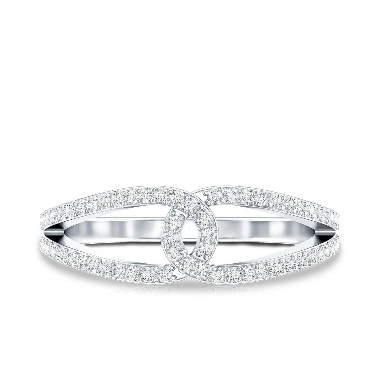 Brilliant Cut Lab Created Diamond Knot Anniversary Ring for Her