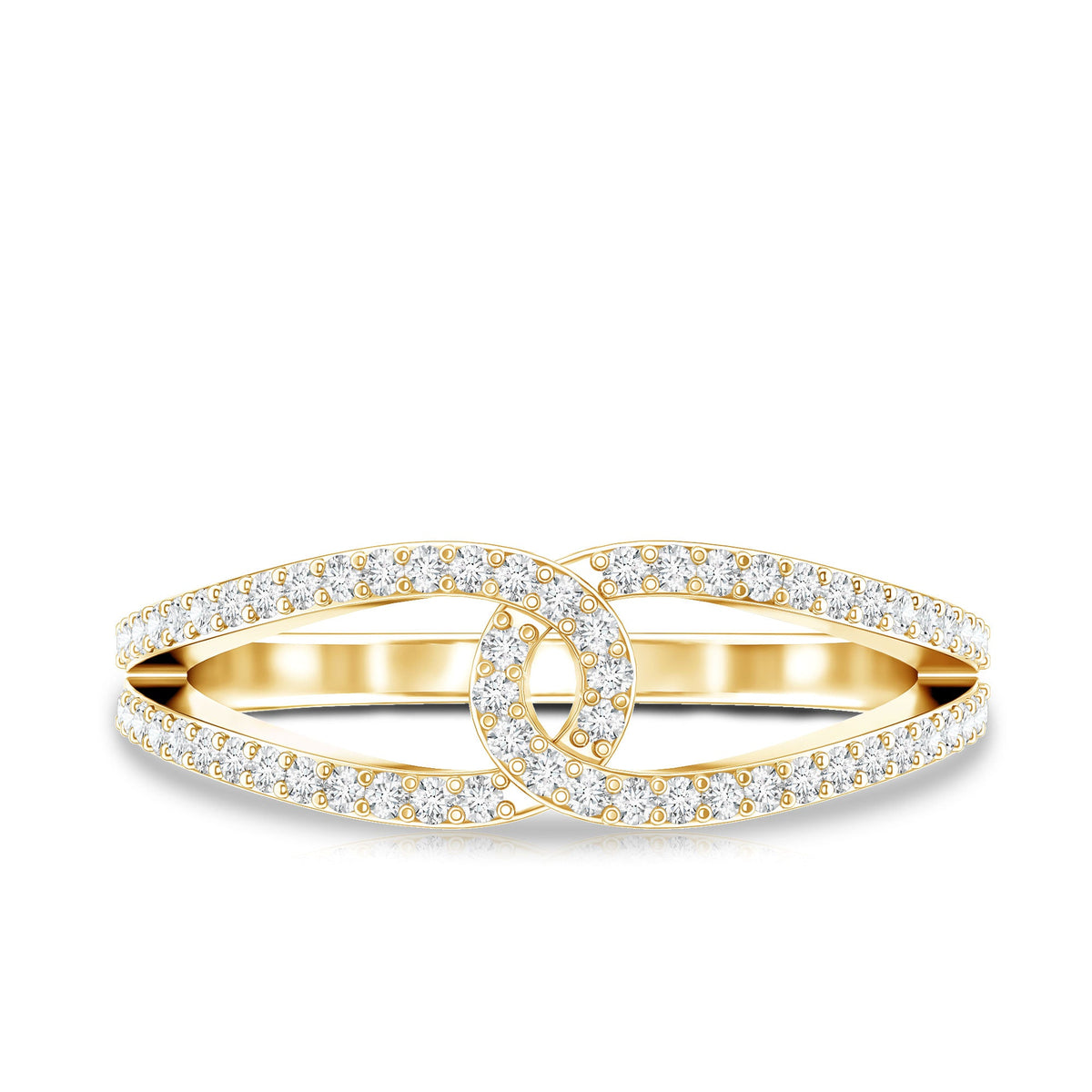 Brilliant Cut Lab Created Diamond Knot Anniversary Ring for Her