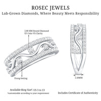 Womens Lab Created Diamond Wedding Band With Certificate