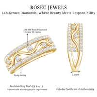 Womens Lab Created Diamond Wedding Band With Certificate