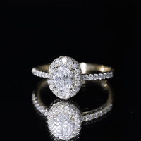 Certified 1.2 Carat Lab Grown Diamond Oval Shape Engagement Ring