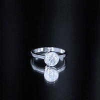 Brilliant Cut Bezel Set Lab Grown Diamond Simple Solitaire Ring