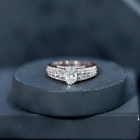 Lab Diamond Statement Engagement Ring With Side Stones