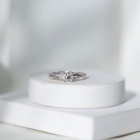 Certified Round Lab Grown Diamond Crossover Promise Ring