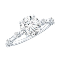 Round Brilliant Cut Lab Grown Diamond Traditional Engagement Ring