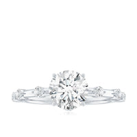 Round Brilliant Cut Lab Grown Diamond Traditional Engagement Ring
