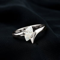 Lab Diamond 5X10 MM Marquise Engagement Ring in Tension Mount Setting