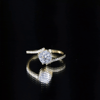 Lab Diamond Engagement Bypass Cushion Engagement Ring