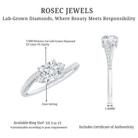Certified Lab Grown Diamond Promise Engagement Ring
