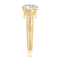6X8 mm Pear Lab Created Diamond Filigree Engagement Ring