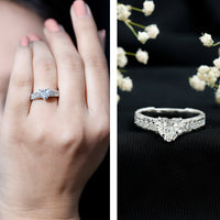 Heart Engagement Ring With Lab Grown Diamonds