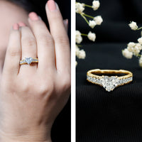 Heart Engagement Ring With Lab Grown Diamonds