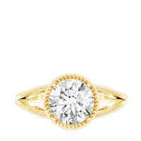 Man Made Diamond Engagement Ring With Split Shank