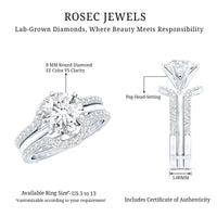 Lab Created Diamond Engagement Ring with Ring Guard