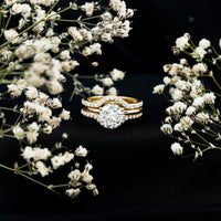 Lab Created Diamond Engagement Ring with Ring Guard