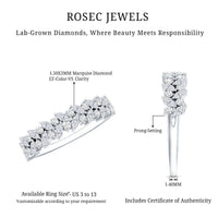 Certified Lab Grown Diamond Marquise Wedding Band