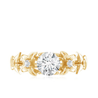Certified 1 Ct Lab Grown Diamond Nature Engagement Ring