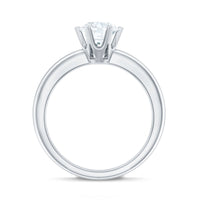 Brilliant Cut Lab Grown Diamond Solitaire Engagement Ring With 6 Prongs
