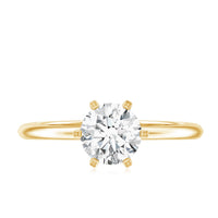 Brilliant Cut Lab Grown Diamond Solitaire Engagement Ring With 6 Prongs