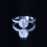 Certified Brilliant Cut Diamond Halo Engagement Ring With Side Stones