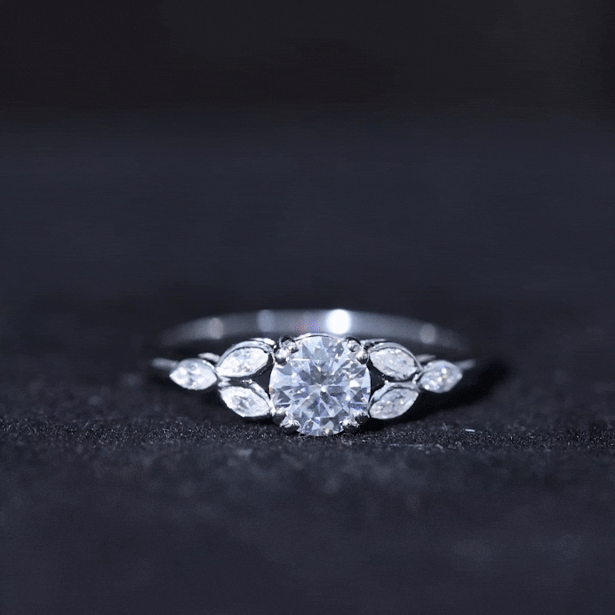 Certified 6 MM Round Diamond Promise Engagement Ring For Her
