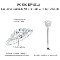 Certified 6 MM Round Diamond Promise Engagement Ring For Her