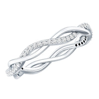 Lab Grown Diamond Braided Wedding Ring For Women