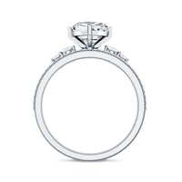 Certified Lab Grown Diamond 7MM Heart Bridal Ring Set