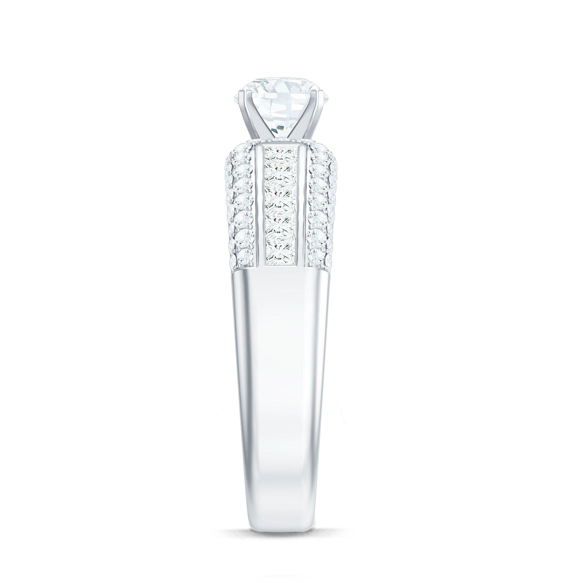 Rosec Jewels 0.5 Carat Cubic Zirconia statement engagement ring with sparkling central stone and elegant band.