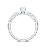 Rosec Jewels 0.5 Carat cubic zirconia statement engagement ring with a sparkling central stone and intricate band detail.