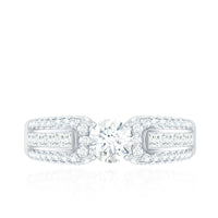 Rosec Jewels 0.5 carat cubic zirconia statement engagement ring with a sparkling central stone and elegant band detail.