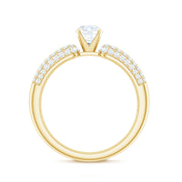 Rosec Jewels 0.5 carat cubic zirconia statement engagement ring with a sparkling central stone and intricate band design.