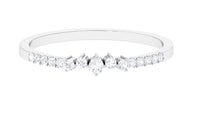 Certified Natural Diamond Half Eternity Stackable Ring