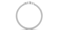 Certified Natural Diamond Half Eternity Stackable Ring